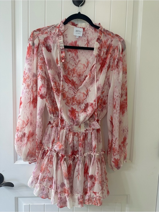 Misa Los Angeles Dresses & Skirts - Misa Los Angeles Pink Floral Dress Size-XS